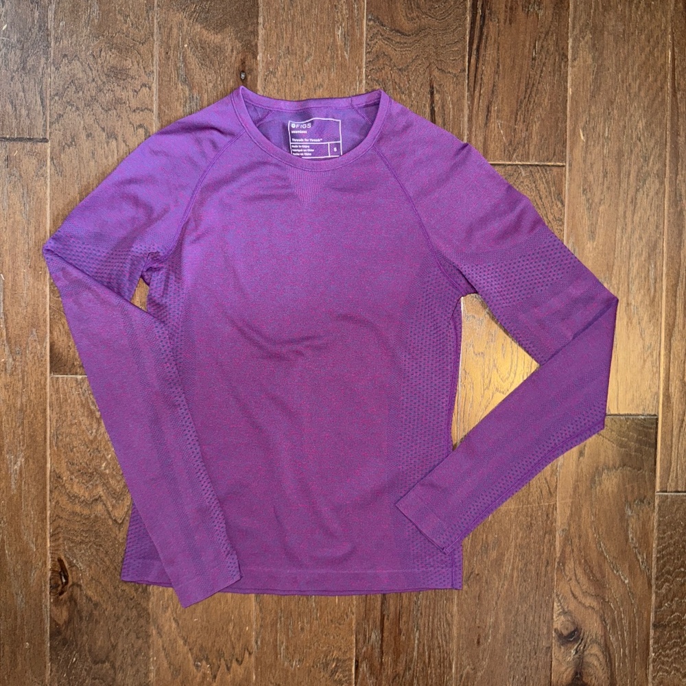 Figs Women's Long Sleeve Athletic Top in Purple